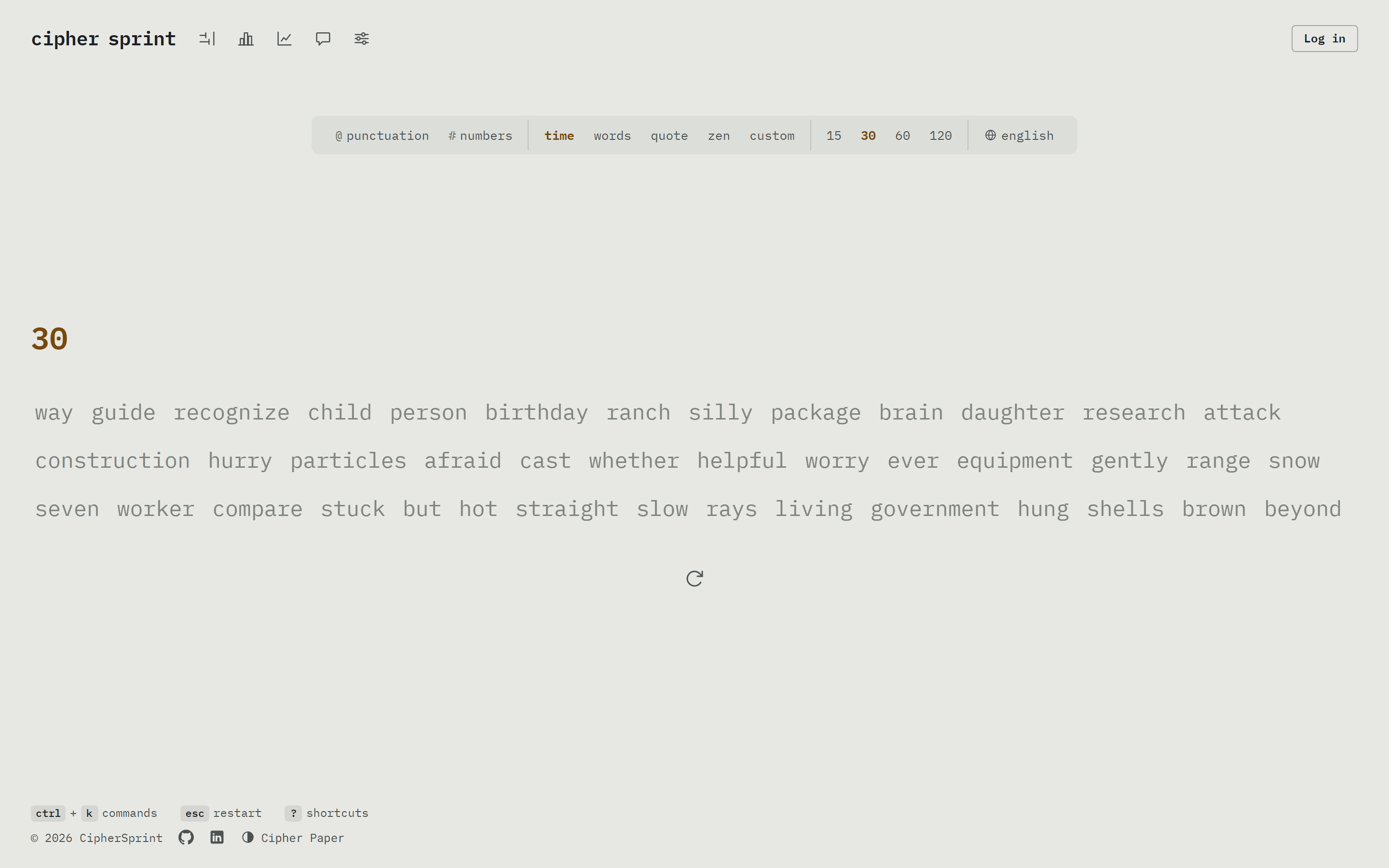 Cipher Paper, the light twin of the house theme.
